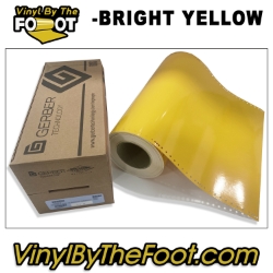 15" 3M/Gerber 220 Series Vinyl - Bright Yellow gerber, 3m, scotchcal, 220 series, punched, vinyl by the foot, yard, roll, quality, envision, bright yellow