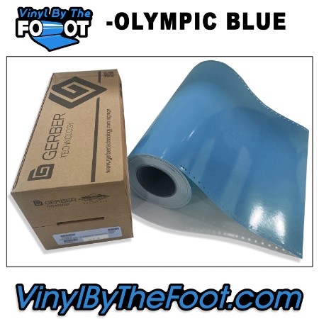 15" 3M/Gerber 220 Series Vinyl - Olympic Blue gerber, 3m, scotchcal, 220 series, olympic blue, punched, vinyl by the foot, yard, roll, quality, envision