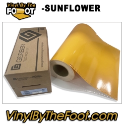 15" 3M/Gerber 220 Series Vinyl - Sunflower gerber, 3m, scotchcal, 220 series, punched, vinyl by the foot, yard, roll, quality, envision, sunflower, yellow