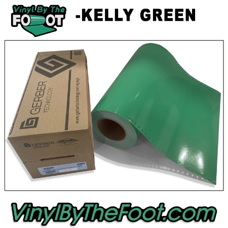 15" 3M/Gerber 220 Series Vinyl - Kelly Green gerber, 3m, scotchcal, 220 series, kelly green, punched, vinyl by the foot, yard, roll, quality, envision