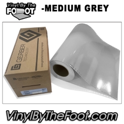 15" 3M/Gerber 220 Series Vinyl - Medium Grey gerber, 3m, scotchcal, 220 series, medium grey, punched, vinyl by the foot, yard, roll, quality, envision