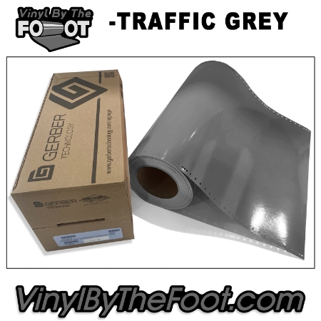 15" 3M/Gerber 220 Series Vinyl - Traffic Grey gerber, 3m, scotchcal, 220 series, punched, vinyl by the foot, yard, roll, quality, envision, traffic grey