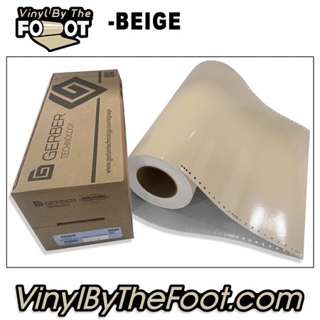 15" 3M/Gerber 220 Series Vinyl - Beige gerber, 3m, scotchcal, 220 series, punched, vinyl by the foot, yard, roll, quality, envision, beige