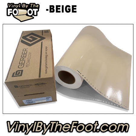 15" 3M/Gerber 220 Series Vinyl - Beige gerber, 3m, scotchcal, 220 series, punched, vinyl by the foot, yard, roll, quality, envision, beige