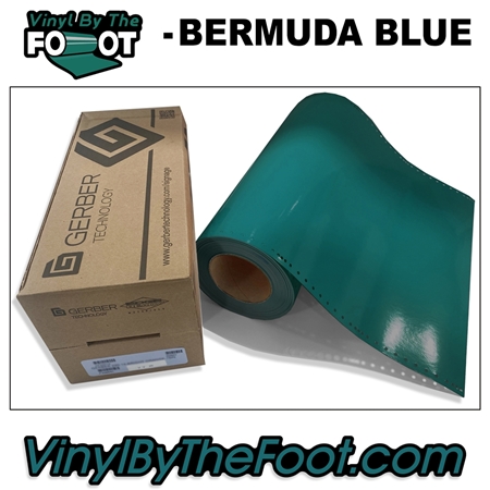 15" 3M/Gerber 220 Series Vinyl - Bermuda Blue gerber, 3m, scotchcal, 220 series, punched, vinyl by the foot, yard, roll, quality, envision, bermuda blue