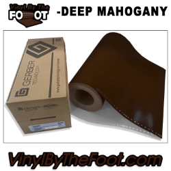 15" 3M/Gerber 220 Series Vinyl - Deep Mahogony Brown gerber, 3m, scotchcal, 220 series, medium grey, punched, vinyl by the foot, yard, roll, quality, envision