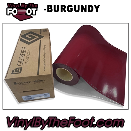 15" 3M/Gerber 220 Series Vinyl - Burgundy gerber, 3m, scotchcal, 220 series, punched, vinyl by the foot, yard, roll, quality, envision, maroon