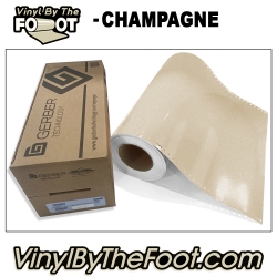 15" 3M/Gerber 220 Series Vinyl - Champagne gerber, 3m, scotchcal, 220 series, punched, vinyl by the foot, yard, roll, quality, envision, imitation Gold