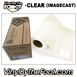 15" 3M/Gerber 220 Series Vinyl - Clear (Imagecast) gerber, 3m, scotchcal, 220 series, punched, vinyl by the foot, yard, roll, quality, envision, clear, imagecast