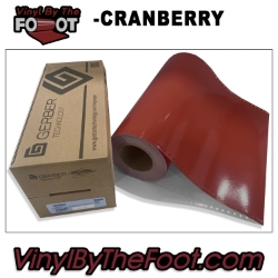 15" 3M/Gerber 220 Series Vinyl - Cranberry gerber, 3m, scotchcal, 220 series, punched, vinyl by the foot, yard, roll, quality, envision, maroon