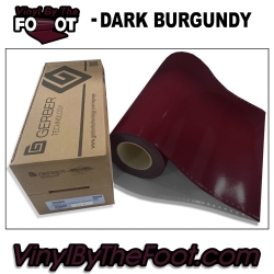 15" 3M/Gerber 220 Series Vinyl - Dark Burgundy gerber, 3m, scotchcal, 220 series, punched, vinyl by the foot, yard, roll, quality, envision, dark maroon