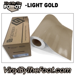 15" 3M/Gerber 220 Series Vinyl - Light Gold gerber, 3m, scotchcal, 220 series, punched, vinyl by the foot, yard, roll, quality, envision, imitation Gold