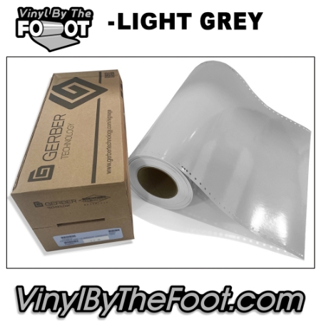 15" 3M/Gerber 220 Series Vinyl - Light Grey gerber, 3m, scotchcal, 220 series, pearl, grey, punched, vinyl by the foot, yard, roll, quality, envision
