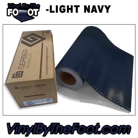 15" 3M/Gerber 220 Series Vinyl - Light Navy gerber, 3m, scotchcal, 220 series, olympic blue, punched, vinyl by the foot, yard, roll, quality, envision
