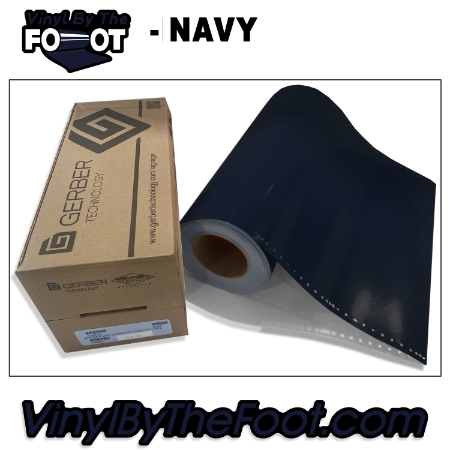 15" 3M/Gerber 220 Series Vinyl - Navy gerber, 3m, scotchcal, 220 series, navy blue, punched, vinyl by the foot, yard, roll, quality, envision