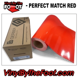 15" 3M/Gerber 220 Series Vinyl - Perfect Match Red gerber, 3m, scotchcal, 220 series, punched, vinyl by the foot, yard, roll, quality, envision, perfect match red