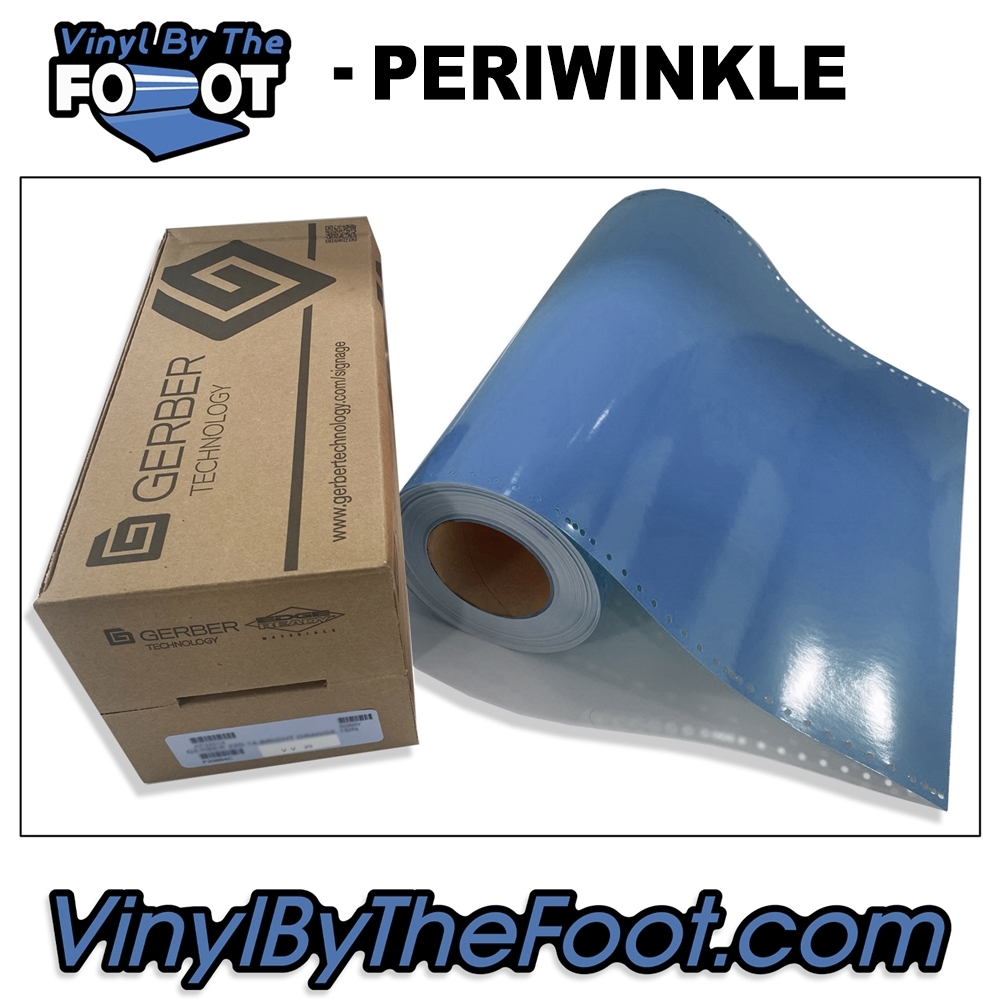 15" 3M/Gerber 220 Series Vinyl - Periwinkle gerber, 3m, scotchcal, 220 series, punched, vinyl by the foot, yard, roll, quality, envision, periwinkle