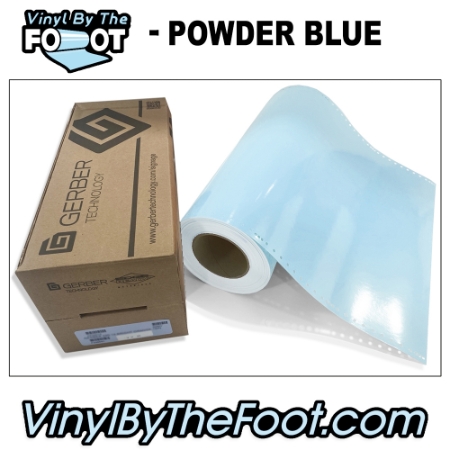 15" 3M/Gerber 220 Series Vinyl - Powder Blue gerber, 3m, scotchcal, 220 series, punched, vinyl by the foot, yard, roll, quality, envision, powder blue