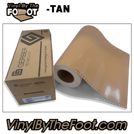 15" 3M/Gerber 220 Series Vinyl - Tan gerber, 3m, scotchcal, 220 series, punched, vinyl by the foot, yard, roll, quality, envision, orange