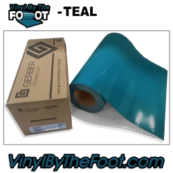 15" 3M/Gerber 220 Series Vinyl - Teal gerber, 3m, scotchcal, 220 series, punched, vinyl by the foot, yard, roll, quality, envision, apple green
