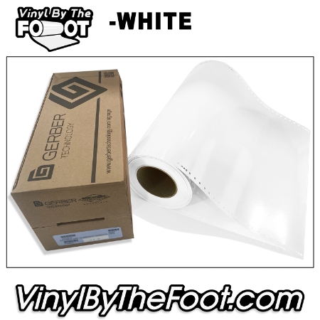 15" 3M/Gerber 220 Series Vinyl - White gerber, 3m, scotchcal, 220 series, punched, vinyl by the foot, yard, roll, quality, envision, white