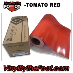 15" 3M/Gerber 220 Series Vinyl - Tomato Red gerber, 3m, scotchcal, 220 series, punched, vinyl by the foot, yard, roll, quality, envision, tomato red